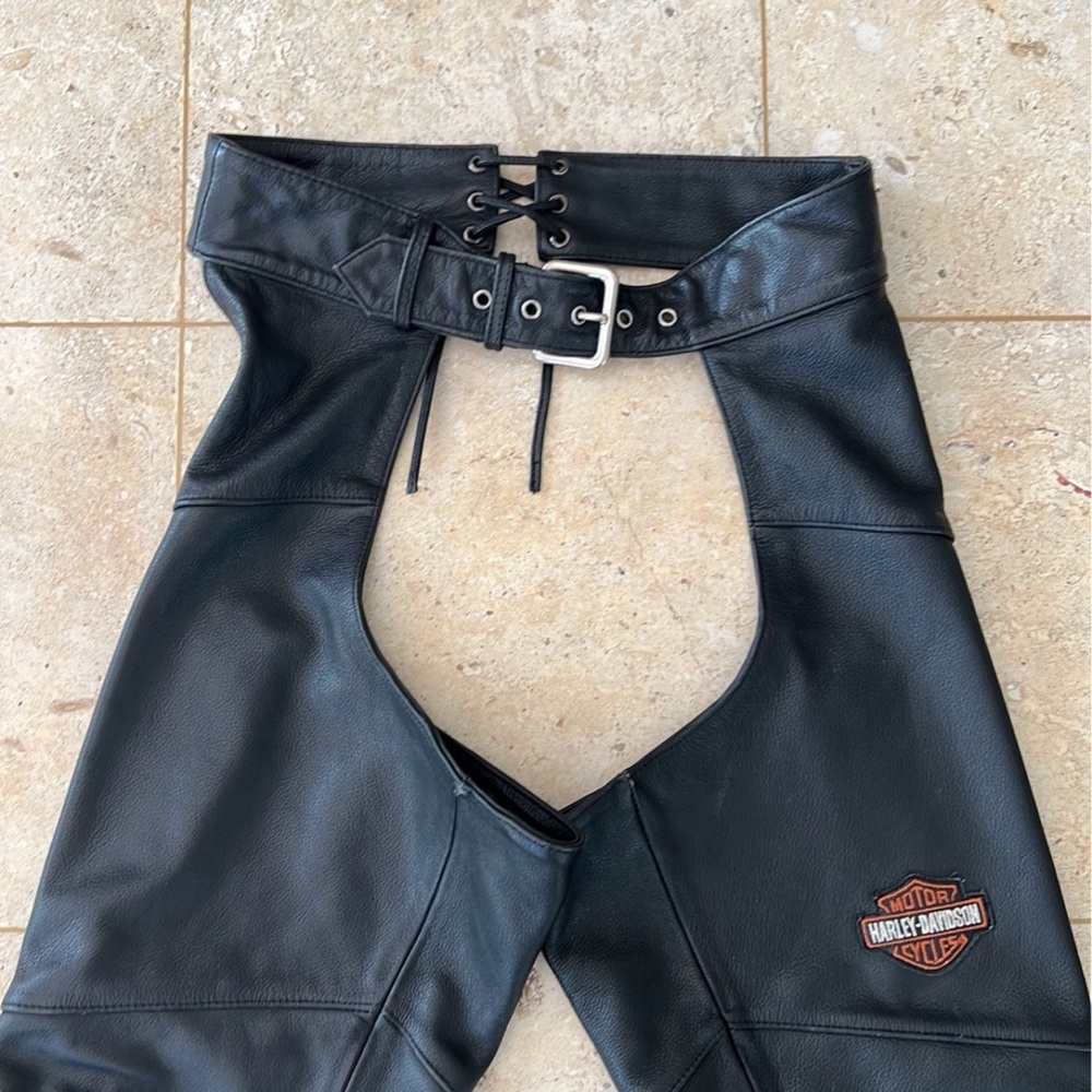 Harley Davidson Leather Chaps Size Womens Xs Gem